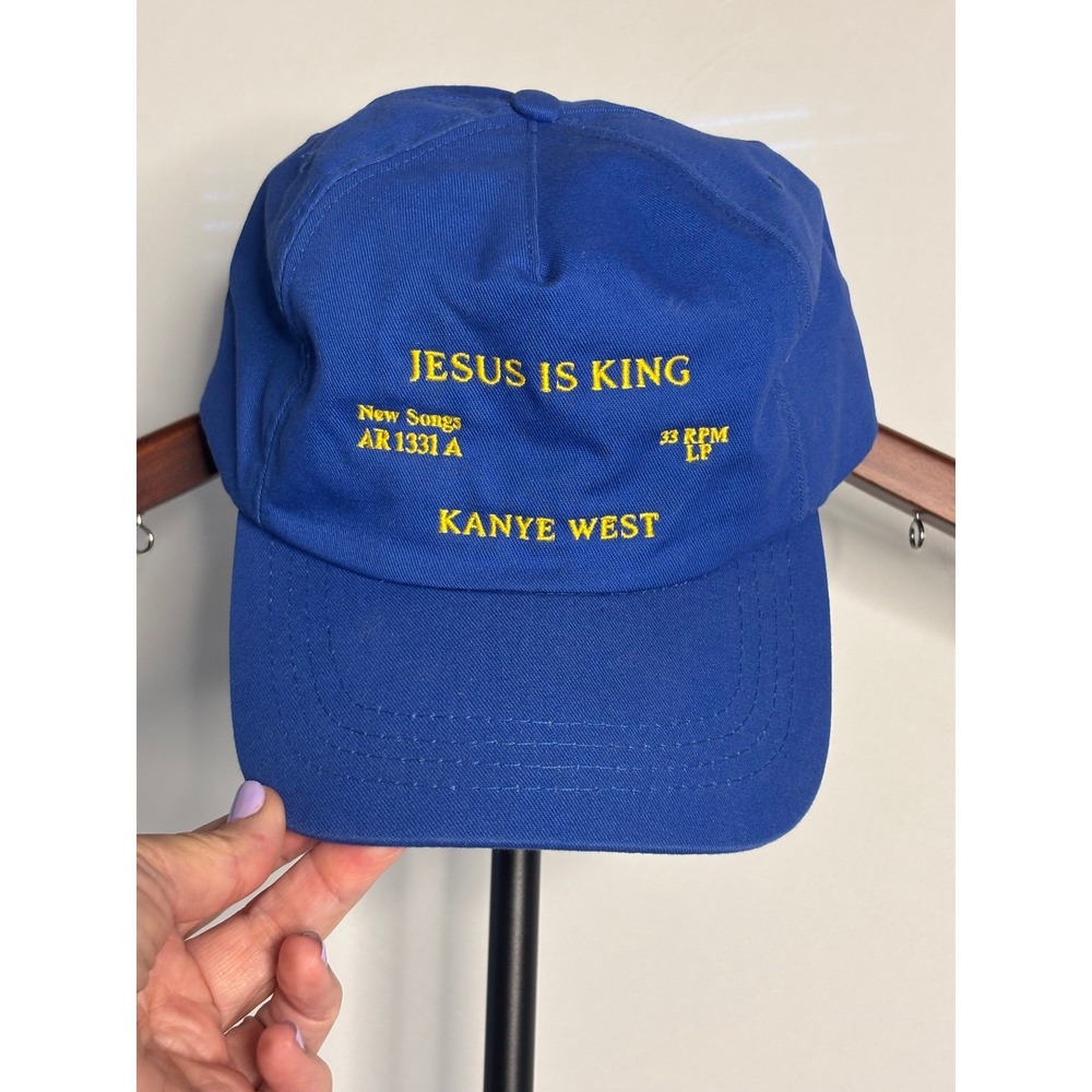 Kanye West | Yeezy | Jesus Is King Album Merch Hat Blue Yellow Embroidered Cap
